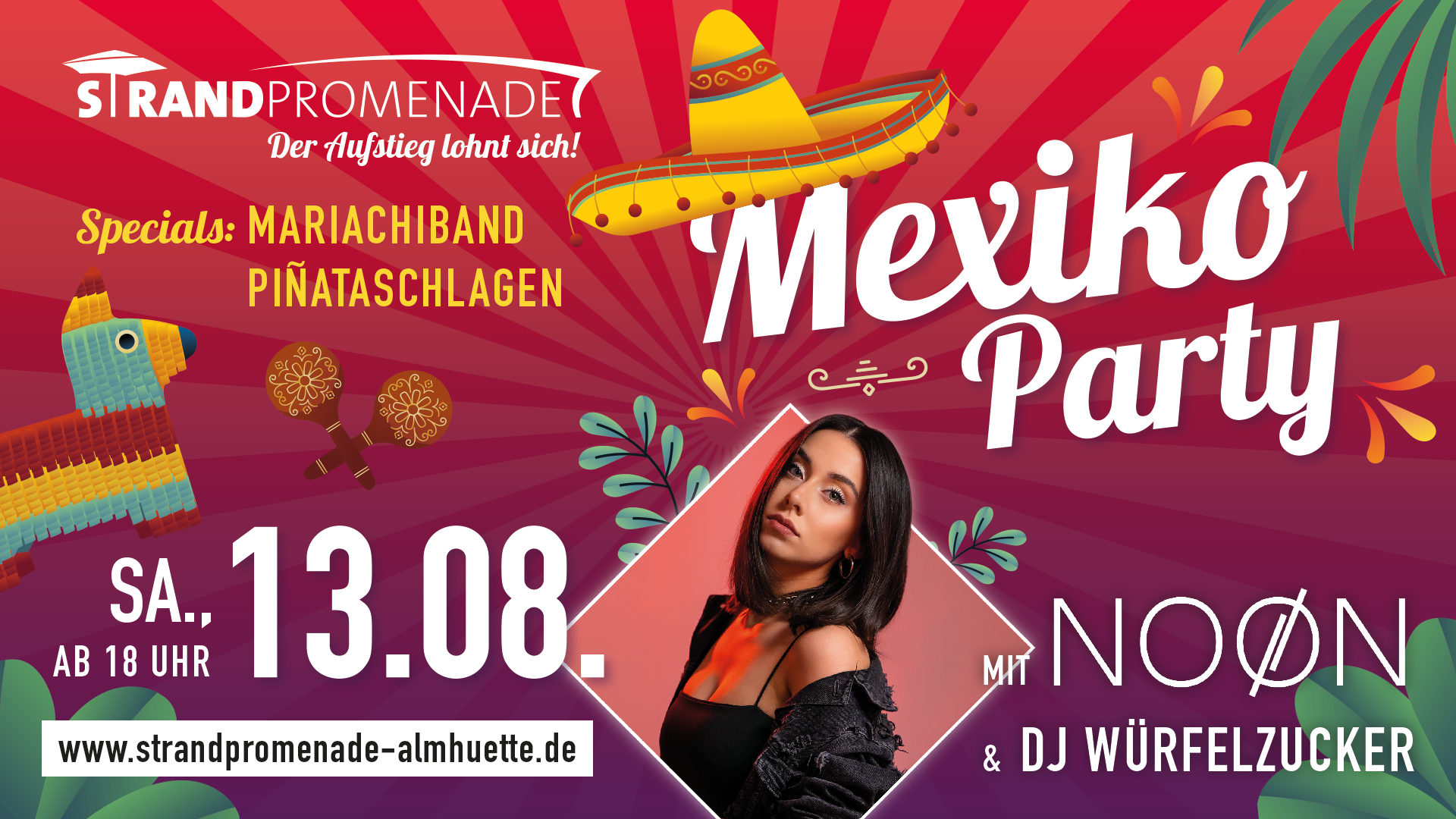 Bild: Mexiko Party - Strandpromenade - 13. August 22
